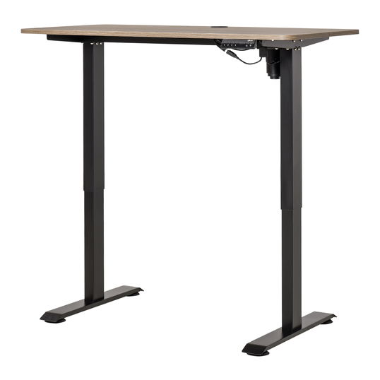 Vinsetto Birou Reglabil cu 4 nivele de Inaltime Design Anti-coliziune din Metal si Lemn