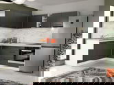 Set Mobila Bucatarie Colt Mina Grafit 180*220 Gri Antracit - C86
