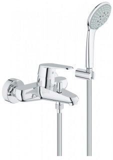 Baterie cada si dus Grohe Eurodisc Cosmopolitan cu suport,para si furtun de dus