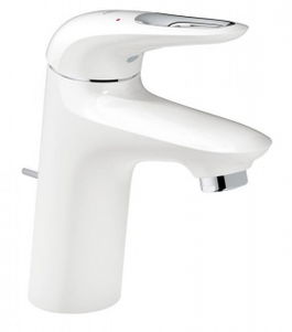 Baterie lavoar Grohe Eurostyle cu monocomanda si ventil pop-up 1/2″ Marimea S, alb