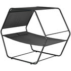 Outsunny Sezlong de exterior pentru gradina cu acoperis, cu design multilateral pentru doua persoane, gri inchis | AOSOSM RO