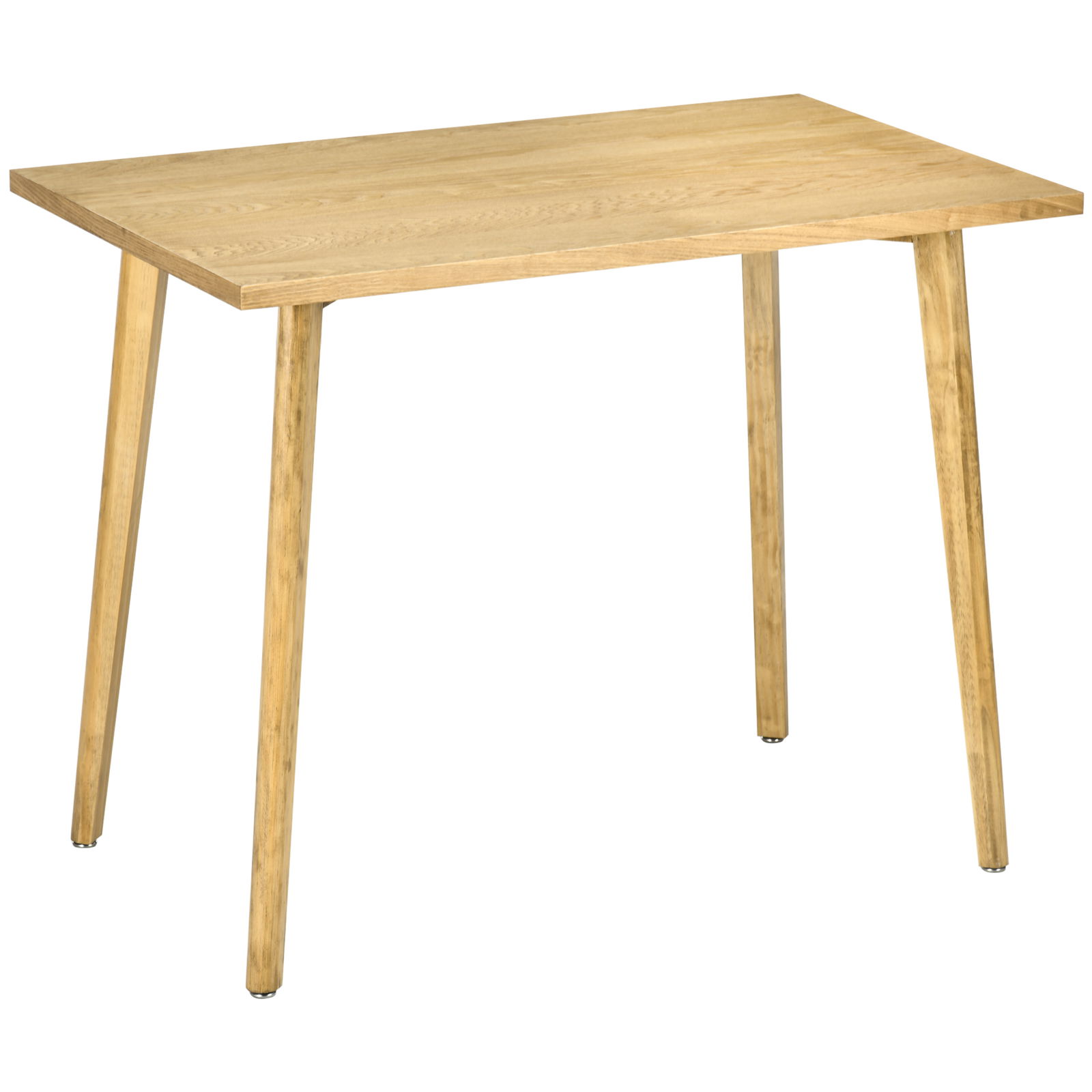 HOMCOM Masa de sufragerie pentru 4 persoane, Masa de bucatarie cu blat placat cu lemn natural, natural | AOSOM RO