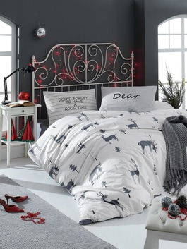 Lenjerie de pat dubla GoodTime - White, EnLora Home, 4 piese, bumbac ranforce, alb