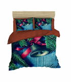 Lenjerie de pat dubla Xmas-404, Pearl Home, 3 piese, amestec bumbac, multicolor