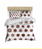 Lenjerie de pat dubla Xmas-429, Pearl Home, 3 piese, amestec bumbac, multicolor