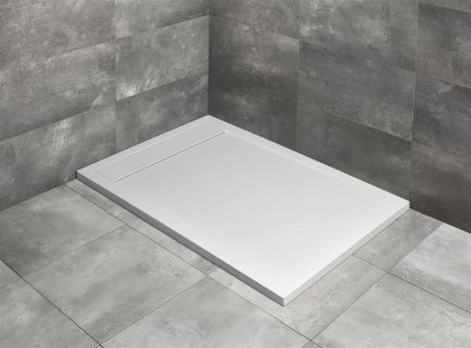 Cadita dus dreptunghiulara Radaway Teos F 120 x 80 x H4 cm, decupabila, alb