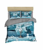 Lenjerie de pat dubla Xmas-432, Pearl Home, 3 piese, amestec bumbac, multicolor