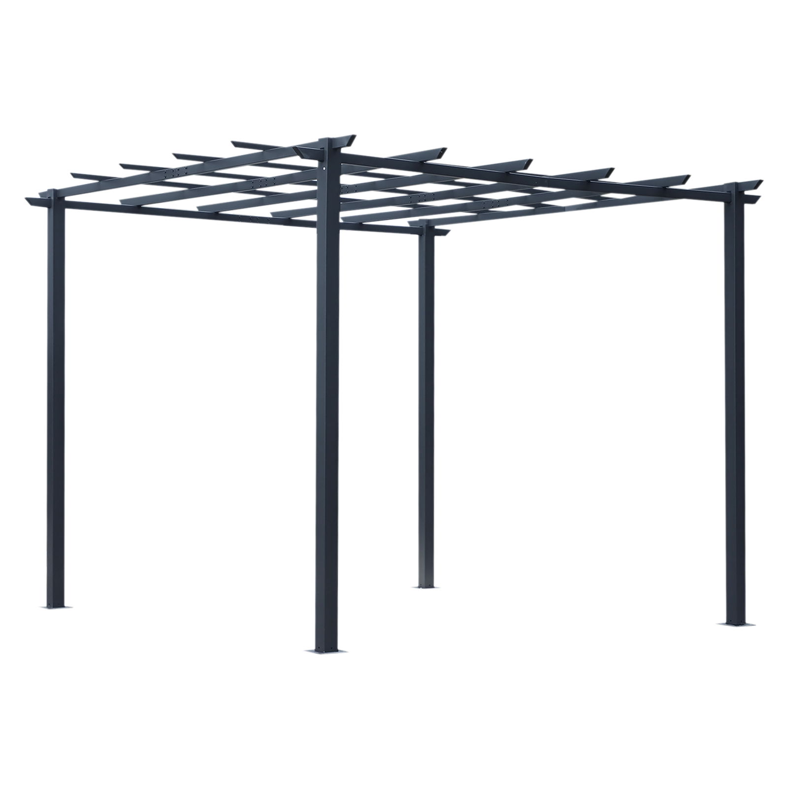 Outsunny Spalier de Gradina Schelet in Metal Negru 300 x 300 x 230 cm