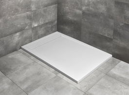 Cadita dus dreptunghiulara Radaway Teos F 180 x 100 x H4 cm, decupabila, alb