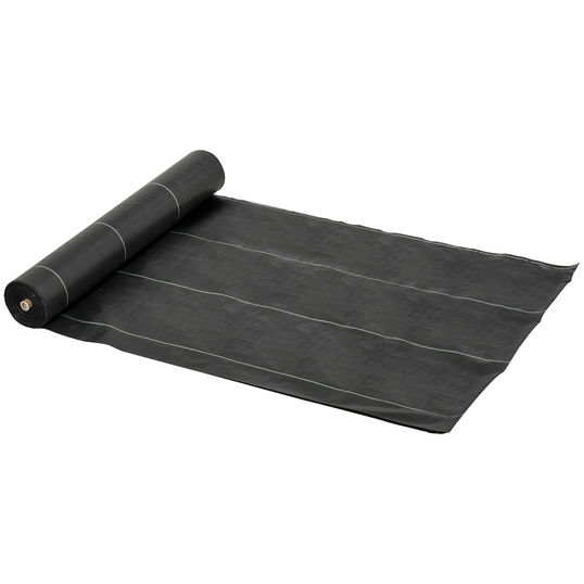 Outsunny Foaie Neagra de Mulci 50x2m pentru Gradina, Sera, Gradina Drenaj