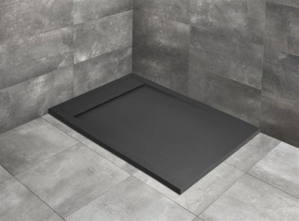 Cadita dus dreptunghiulara Radaway Teos F 140 x 70 x H4 cm, decupabila, antracit