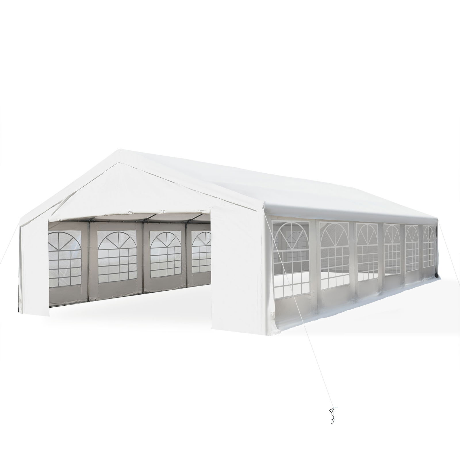 Corta de Gradina Outsunny cu Pereti Detasabili si Intrare cu Balamale, din Otel si PP, 1200x600x320cm, Alb