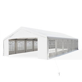 Corta de Gradina Outsunny cu Pereti Detasabili si Intrare cu Balamale, din Otel si PP, 1200x600x320cm, Alb