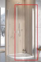 Usa cabina dus semirotunda Radaway Nes PDD I, 80 x H200 cm, dreapta