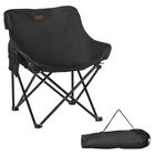 Outsunny Scaun pentru camping, pliant, din material Oxford si otel, cu buzunar pentru obiecte si husa pentru transport inclusa, 61x54x66 cm, negru | AOSOM RO