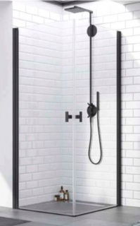 Usa cabina de dus Radaway Nes Black KDD I, 100 x H200 cm, negru