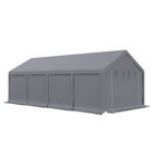 Outsunny Cort de petrecere 4 x 8 m pentru exterior, Cort pavilion , Gri inchis | Aosom Ro