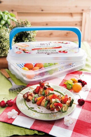 Cutie alimentara termica, Snips, Ice Maxiclick, 7 L, polipropilena, albastru/alb