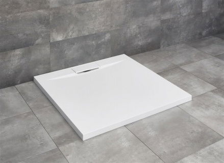 Cadita dus patrata Radaway Giaros C 90 x 90 x H4 cm, alb