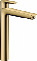 Baterie lavoar Hansgrohe Talis E 240, cu ventil pop-up, auriu, pentru lavoar tip bol