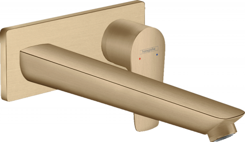 Baterie lavoar Hansgrohe Talis E cu pipa 225 mm, montaj incastrat, bronz periat