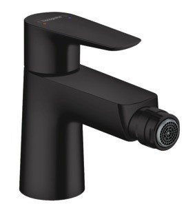 Baterie bideu Hansgrohe Talis E negru mat, cu ventil pop-up
