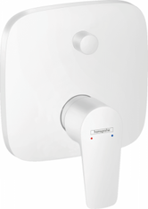 Baterie cada si dus Hansgrohe Talis E cu montaj incastrat, alb mat