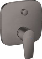 Baterie cada si dus Hansgrohe Talis E cu montaj incastrat, negru periat