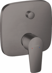 Baterie cada si dus Hansgrohe Talis E cu montaj incastrat, negru periat