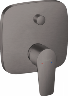 Baterie cada si dus Hansgrohe Talis E cu montaj incastrat, negru periat