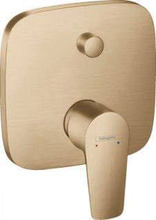 Baterie cada si dus Hansgrohe Talis E cu montaj incastrat, bronz periat
