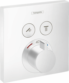 Baterie dus Hansgrohe ShowerSelect termostatata cu 2 functii, alb mat