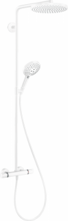 Sistem dus Hansgrohe Raindance Select S 240, baterie termostatata, alb mat