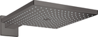 Palarie dus Hansgrohe Raindance, brat de perete, negru periat