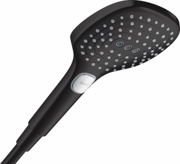 Para dus Hansgrohe Raindance Select E 120 cu 3 jeturi, negru mat