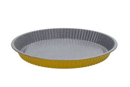 Tava de copt, Tognana, Natlo Vintage, 26 cm Ø, otel carbon, galben