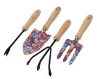 Set 4 ustensile de gradina Flower, metal, multicolor