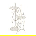 Suport pentru ghivece, Giselle, Bizzotto, 48x29x80 cm, otel, crem