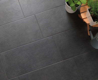 Gresie portelanata Sintesi Italia, Flow Tech Black 60,4x30  cm
