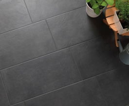 Gresie portelanata Sintesi Italia, Flow Tech Black 60,4x30  cm