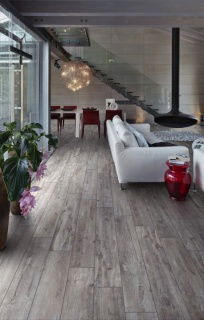 Gresie portelanata Sintesi Italia, Timber Grigio Rectificata 80x20 cm