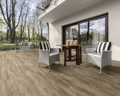 Gresie portelanata Sintesi Italia, Timber Noce Rectificata 121x30 cm