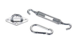 Accesorii pentru prindere prelata, 3 piese, metal
