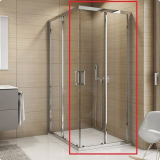 SUPER PROMO Usa cabina dus SanSwiss Top-Line 99X190 cm, profil alb, stanga