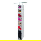 Organizator pentru incaltaminte Evie, iDesign, 7-10 rafturi, 15x30.5x137 cm, gri