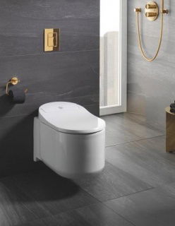 PROMO Pachet complet Vas Wc Grohe Sensia Arena, kit si rezervor Sensia cu clapeta si set fixare