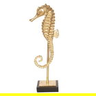 Decoratiune Seahorse, Clayre & Eef, 10x8x31 cm, polirasina, auriu