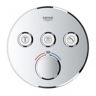 Baterie dus Grohe Grohtherm SmartControl cu 3 iesiri crom