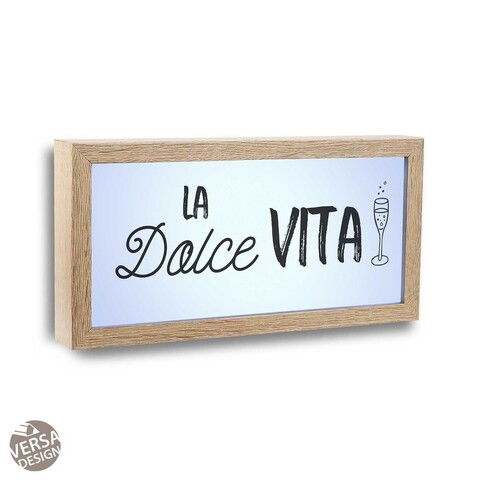Decoratiune luminoasa La Dolce Vita, Versa, 30x15 cm, MDF