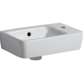 Lavoar Geberit Selnova Compact cu proiectie mica asimetrica dreapta 40x25xH15 cm